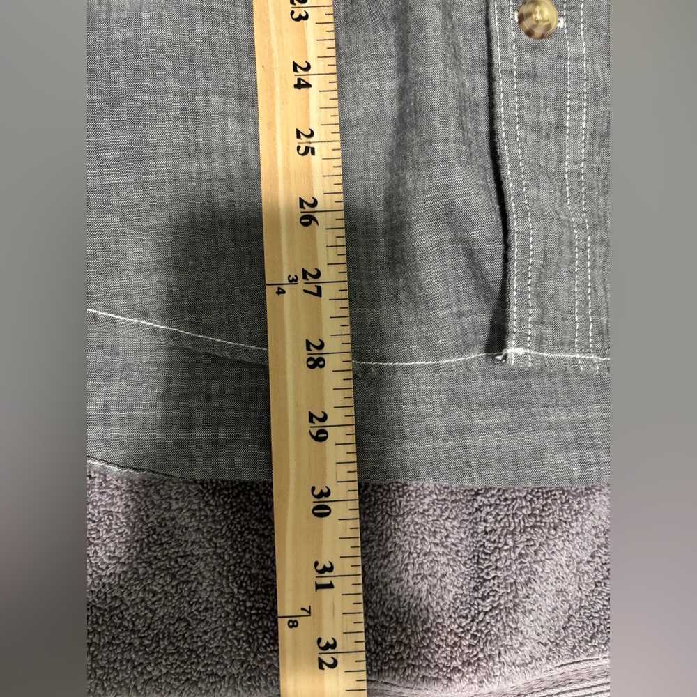 Duluth Trading Co. Men's Casual Grey Button‎ Down Shirt Size Large - Picture 9 of 11